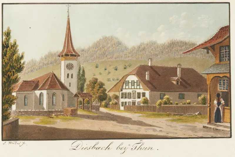 Diesbach bey Thun – nr 2 av Jakob Samuel Weibel