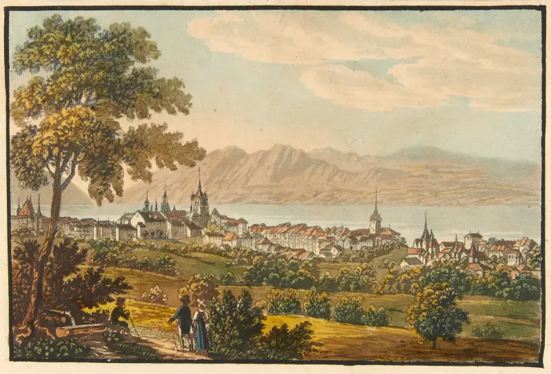 Lausanne, huvudstad i kantonen Vaud av Jakob Samuel Weibel