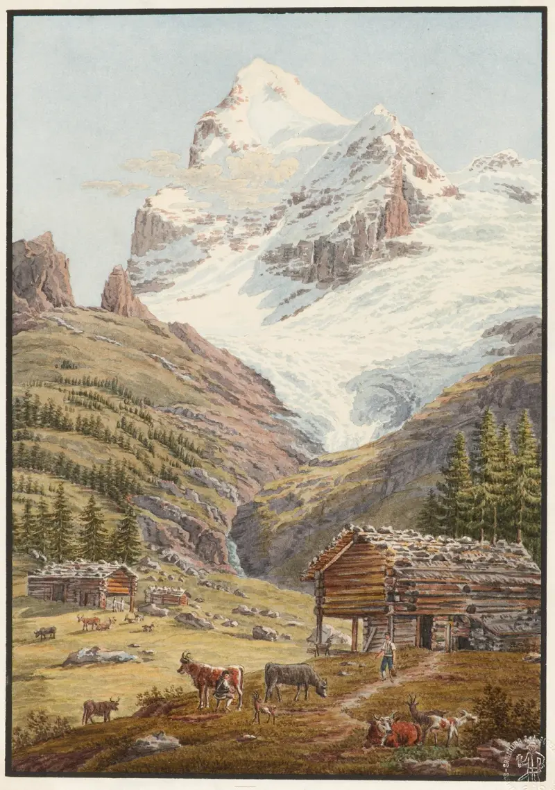 Le Wetterhorn av Jakob Samuel Weibel