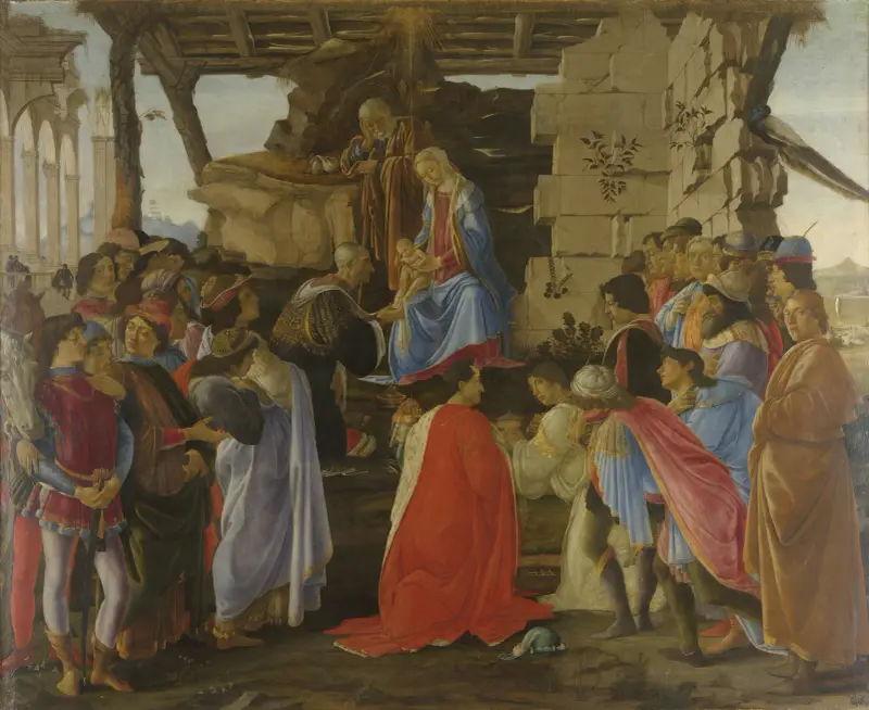 Klanění tří králů, Sandro Botticelli