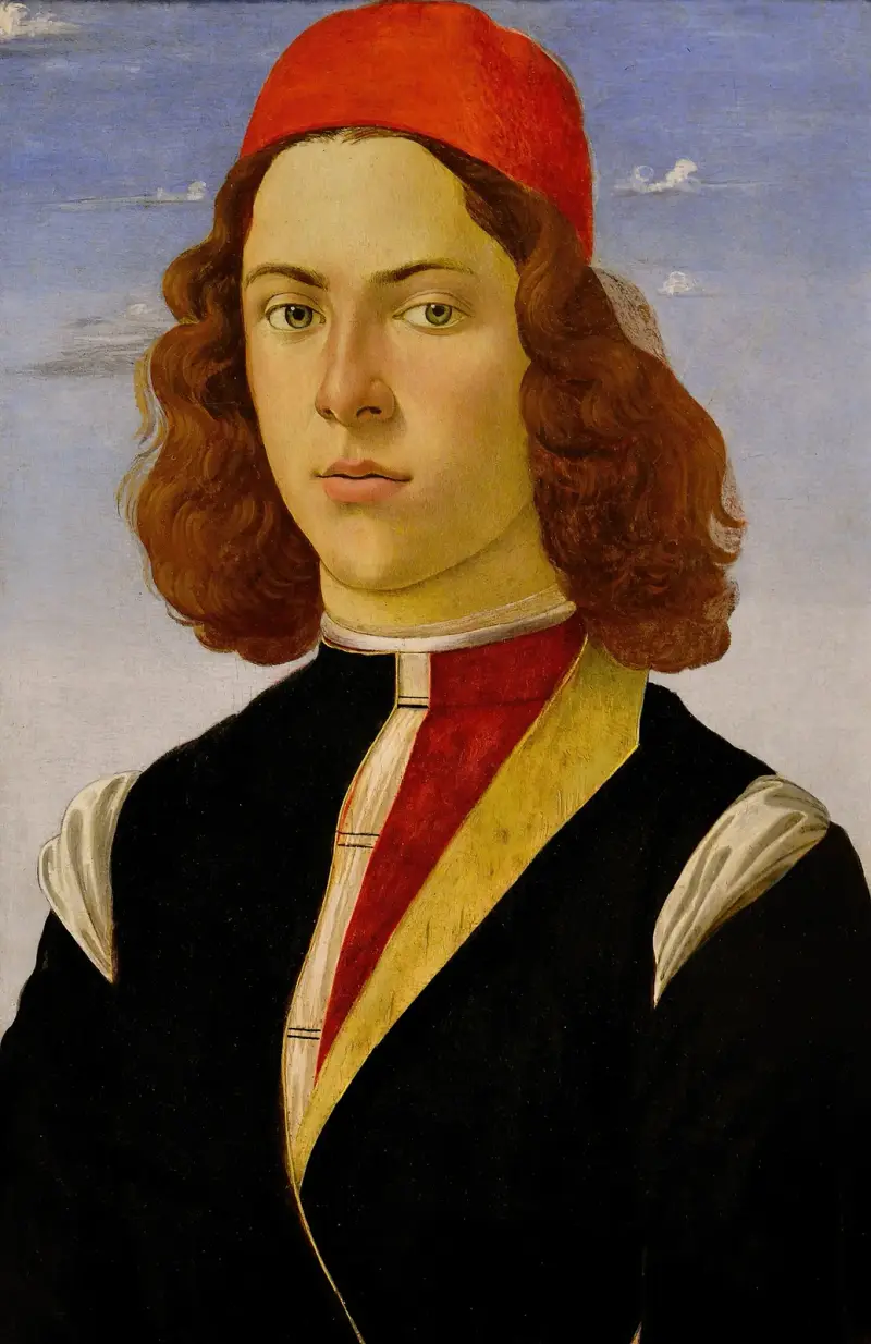Portrét mladého muže, Sandro Botticelli