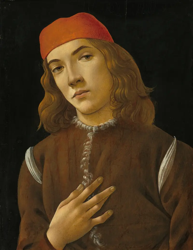 Porträtt av en yngling av Sandro Botticelli