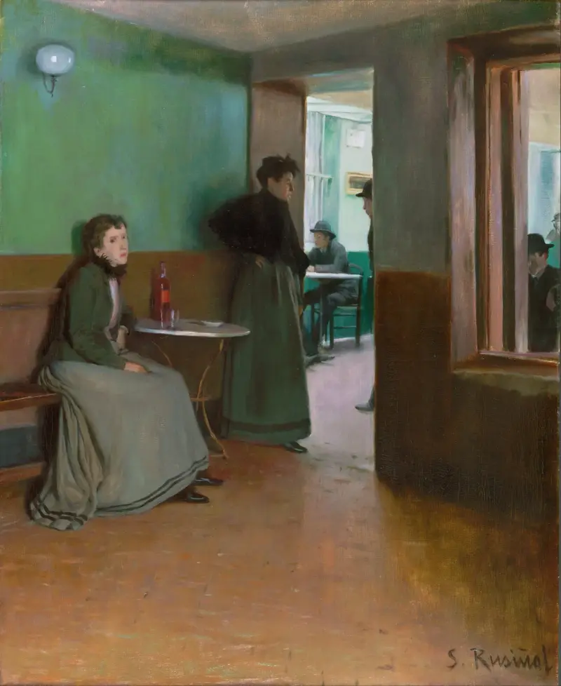 Kaféinteriör av Santiago Rusiñol