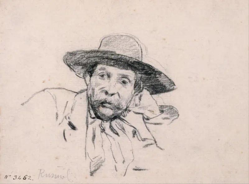 Studie av ett manligt huvud av Santiago Rusiñol