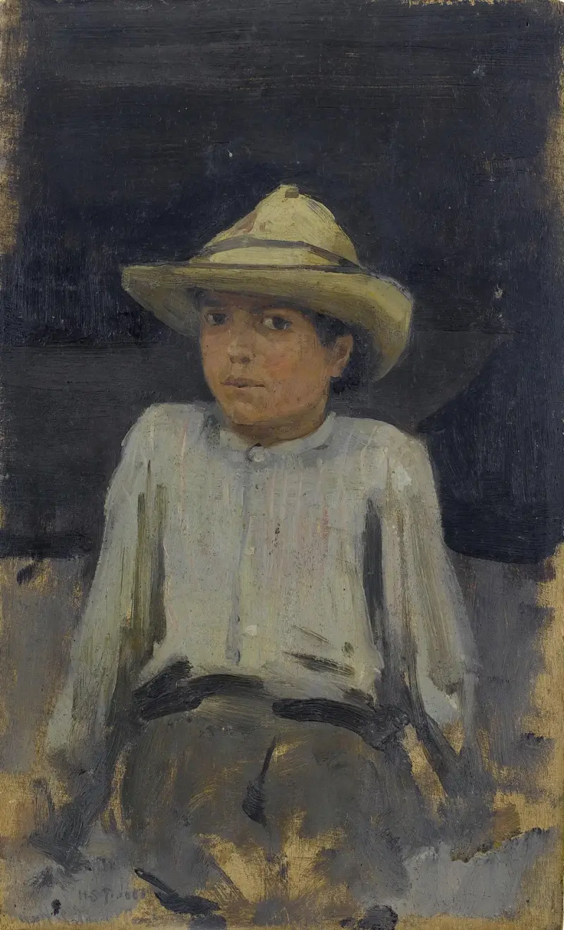 Chlapec s kloboukem 02, Henry Scott Tuke