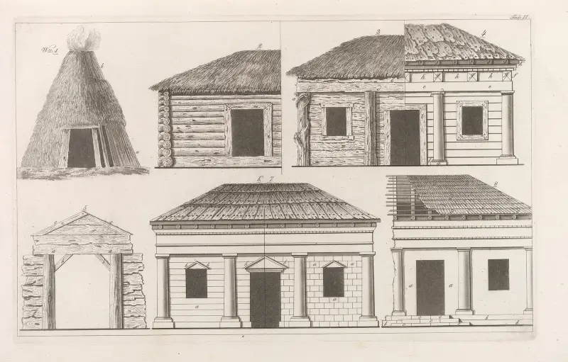 Architektur, die jede Art von Mauerwerk und Bauen umfasst, Tafel 002 von Sebastian Sierakowski