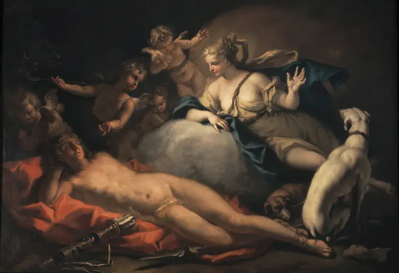 Diana och Endymion av Sebastiano Ricci