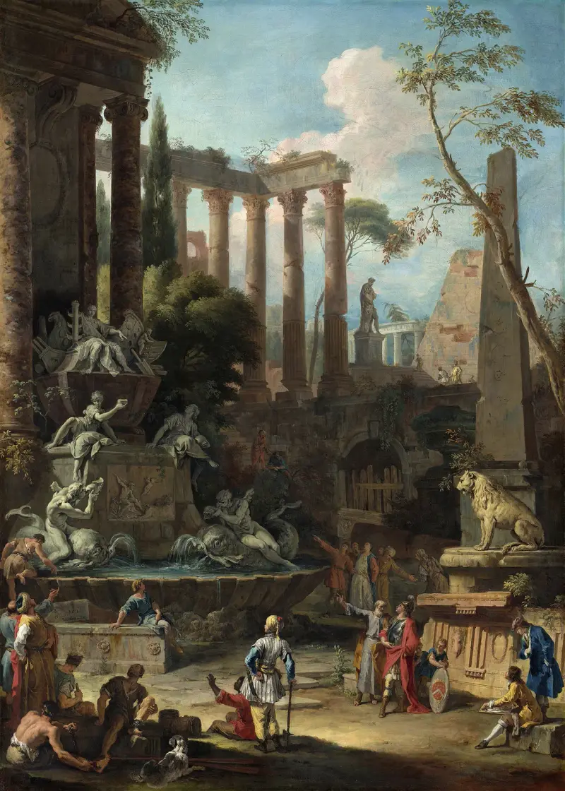 Monument över amiral Sir Clowdisley Shovell av Sebastiano Ricci