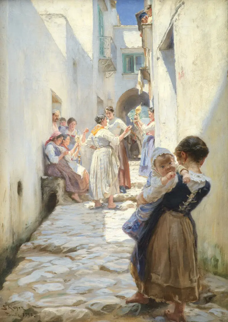 En gata i Torello, Italien av Peder Severin Krøyer
