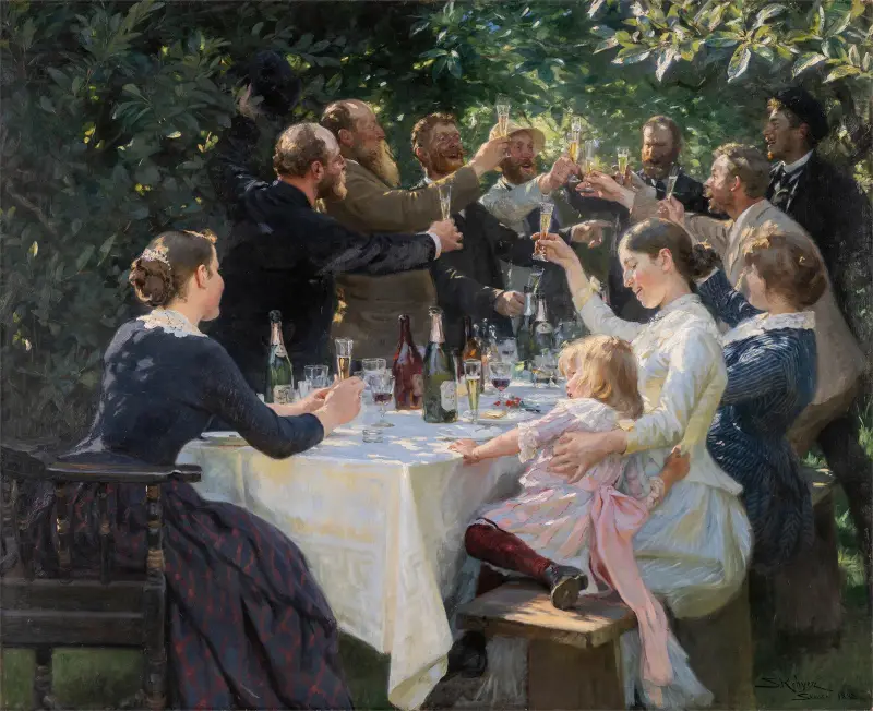 Hip, Hip, Hurra! Künstlerfest in Skagen von Peder Severin Krøyer