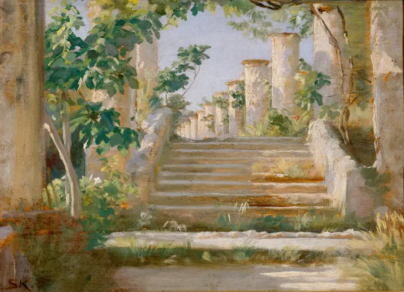 Loggia w Ravello, Peder Severin Krøyer