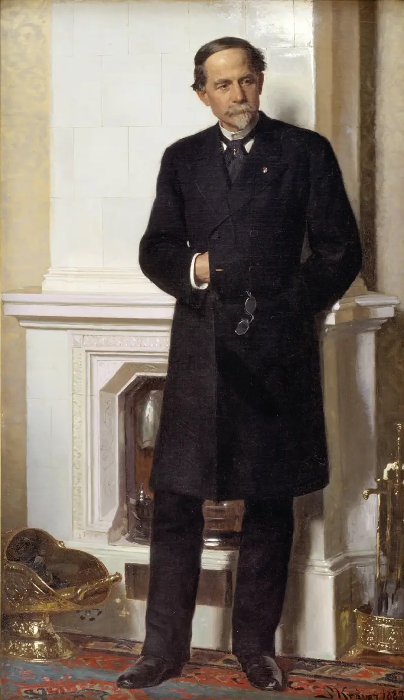 Porträtt av arkitekten F. Meldahl av Peder Severin Krøyer
