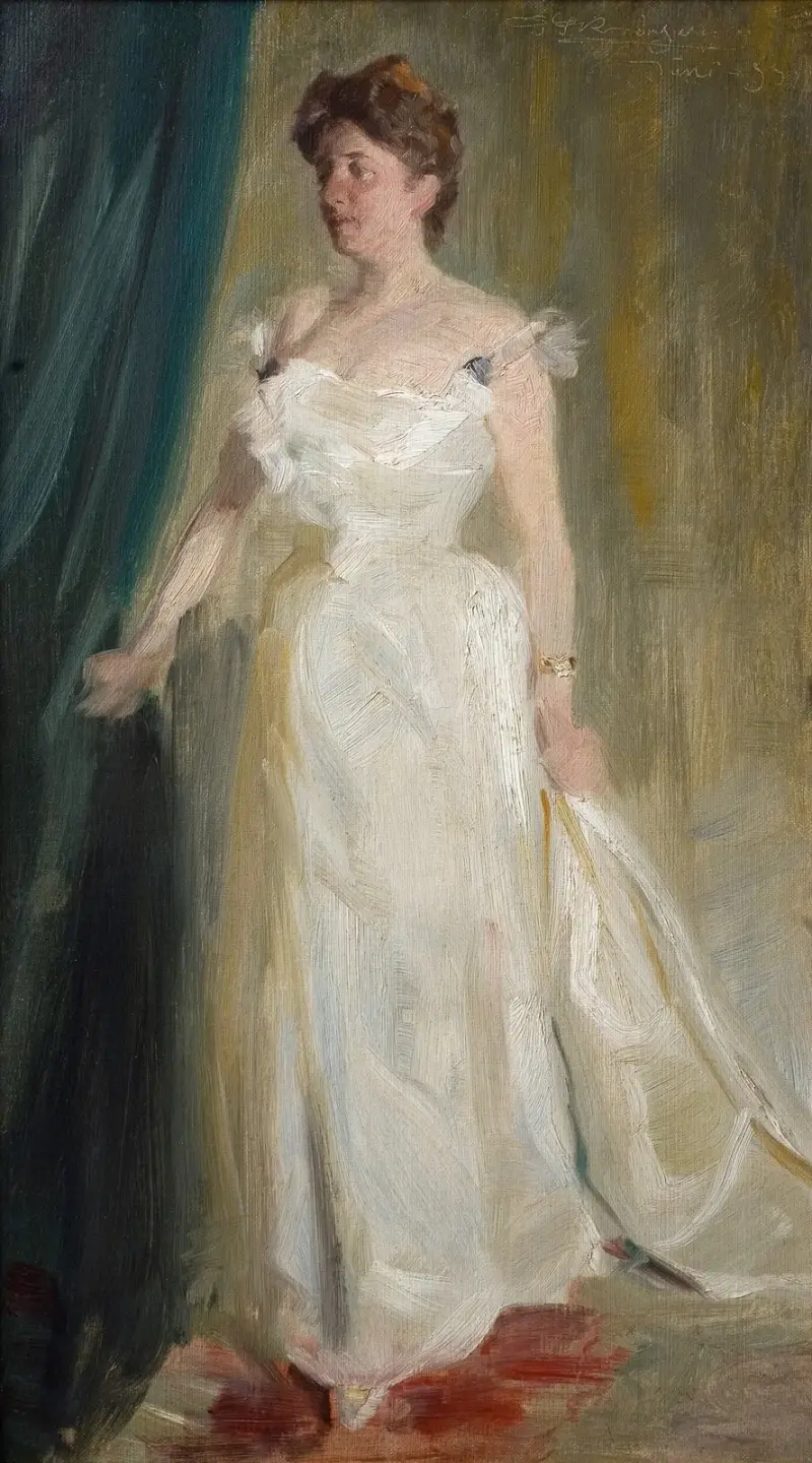 Porträtt av lansgrevinnan Lillie Suzanne Raben-Levetzau av Peder Severin Krøyer