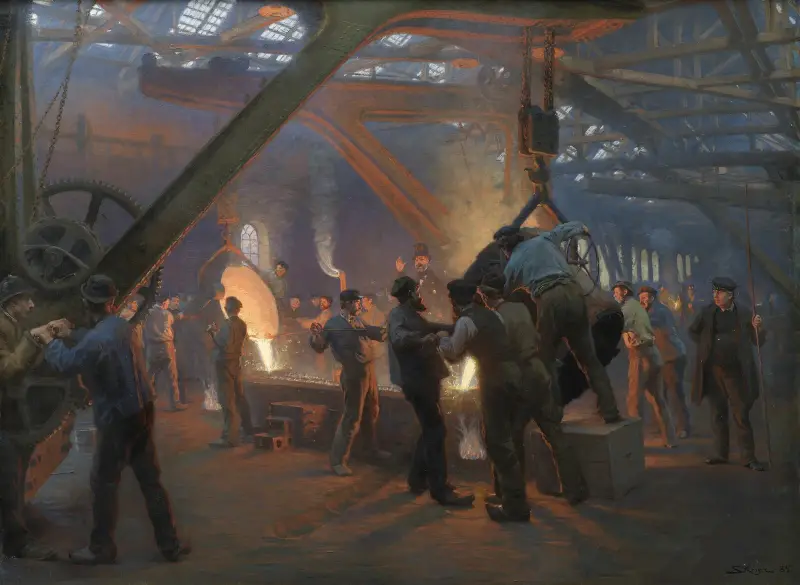 Järngjuteriet, Burmeister og Wain av Peder Severin Krøyer
