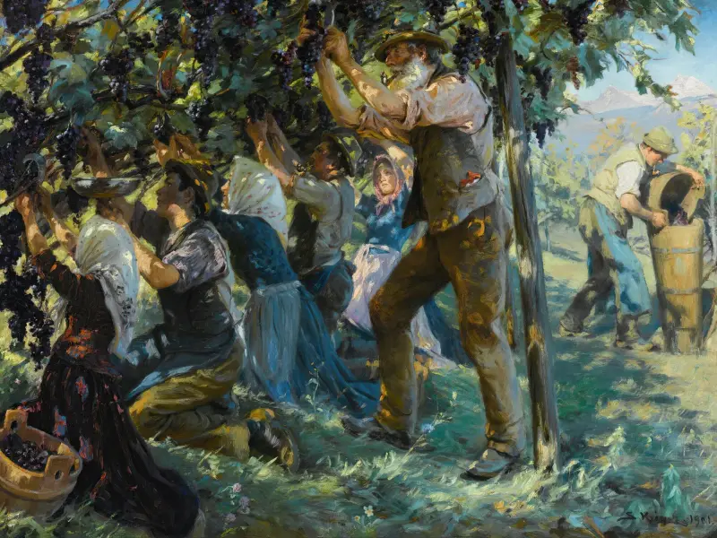 Wine Harvest In The Tyrol av Peder Severin Krøyer