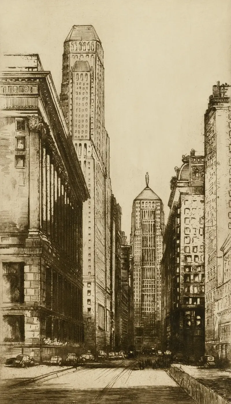 Chicago, Chicagos hjärta (kväll) av Donald Shaw MacLaughlan