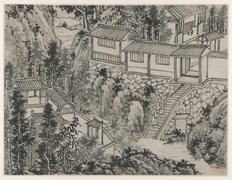 The Pine Retreat av Shen Zhou