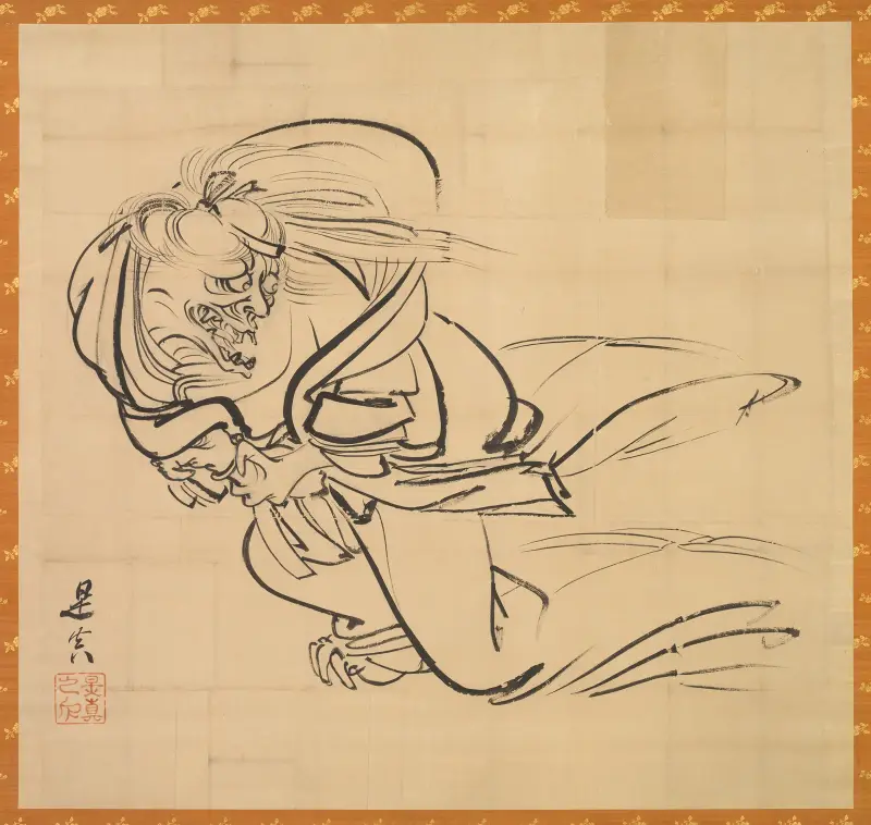 Sketch of Ibaraki-dōji av Shibata Zeshin