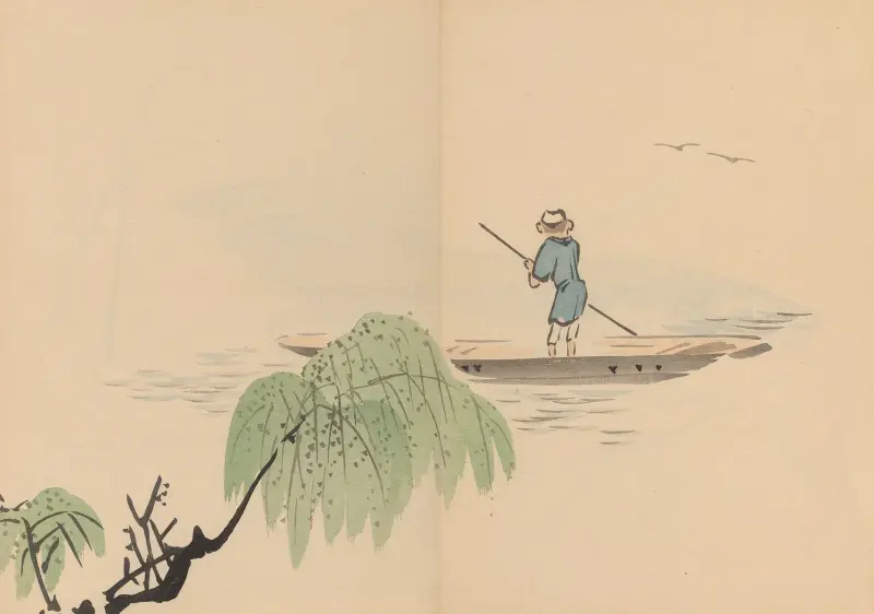 Zeshin iboku tairyūkyo gafu, plansch 6 av Shibata Zeshin