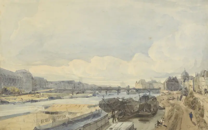 Blick über die Seine auf Höhe des Pont des Arts von Thomas Shotter Boys
