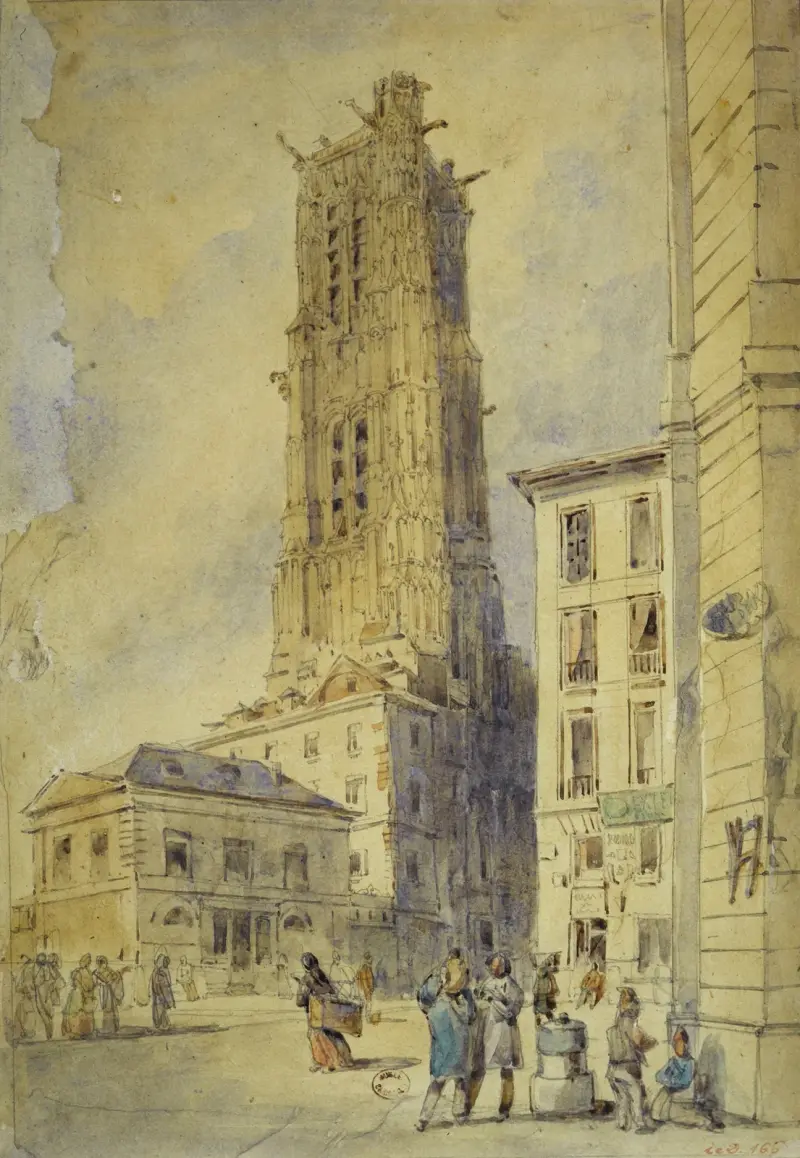 Tour Saint-Jacques före friläggningen av Thomas Shotter Boys