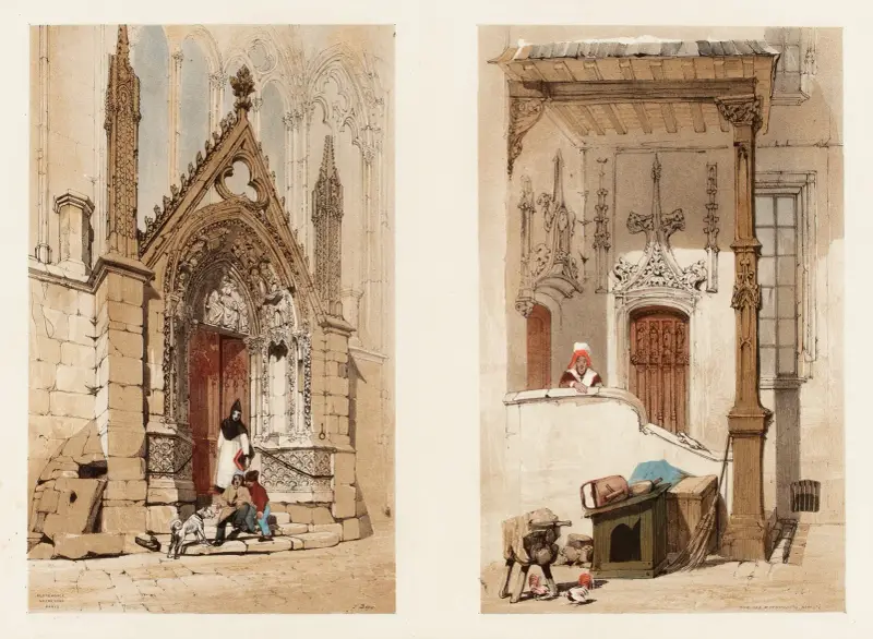 Porte Rouge, Notre-Dame, Paris et rue des Marmousets, Paris von Thomas Shotter Boys
