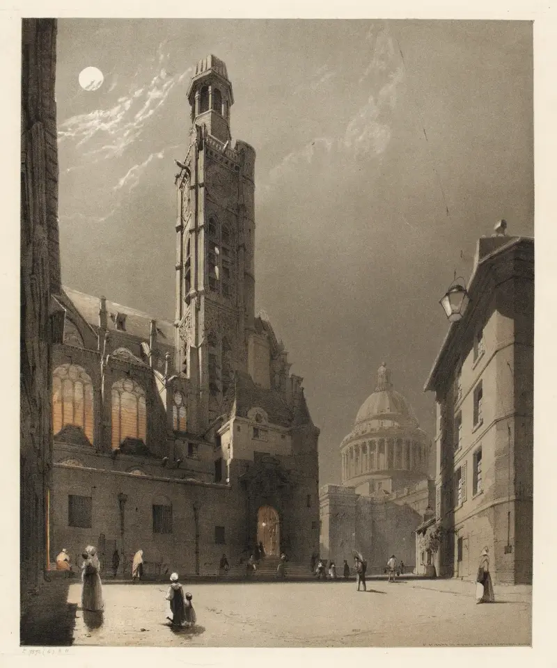St Étienne du Mont och Panthéon, Paris av Thomas Shotter Boys
