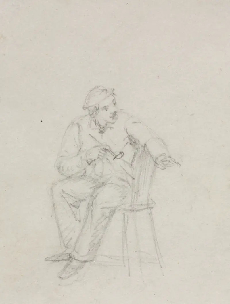 Man Smoking a Pipe – nr 1 av William Sidney Mount