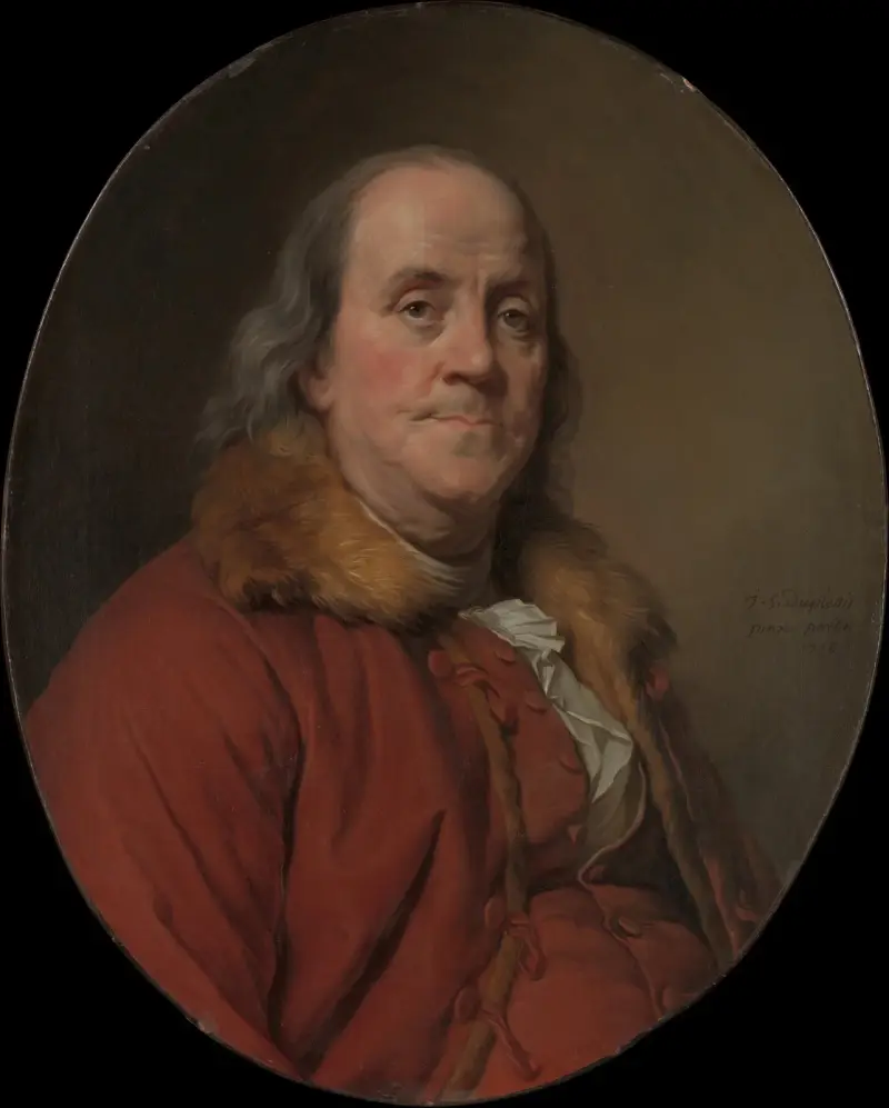 Benjamin Franklin (1706–1790) – nr 5 av Joseph Siffred Duplessis
