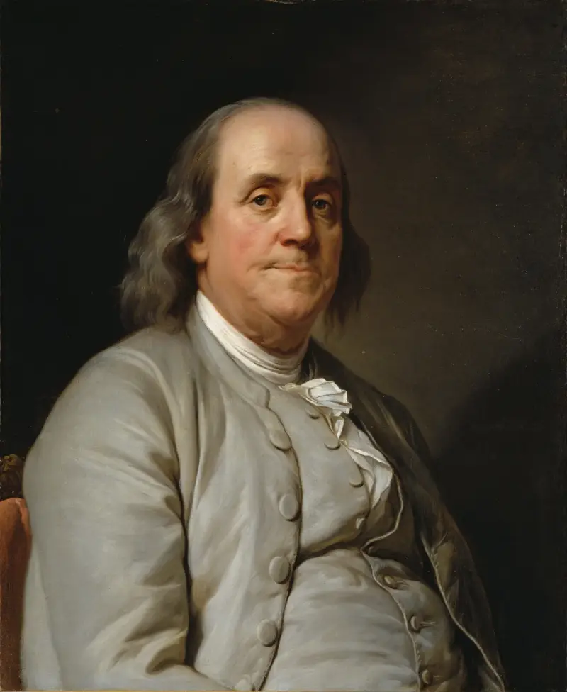 Benjamin Franklin – nr 1 av Joseph Siffred Duplessis