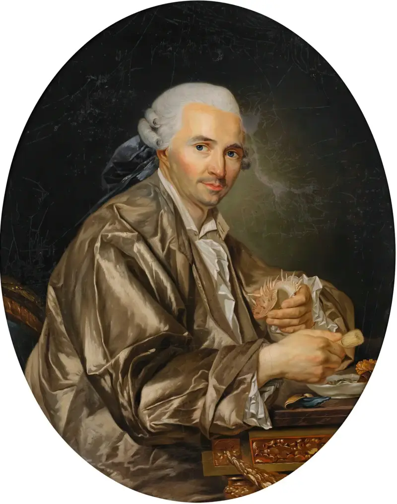 Porträt eines Herrn, der Muscheln sammelt von Joseph Siffred Duplessis