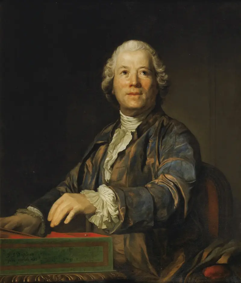 Porträtt av Christoph Willibald Ritter von Gluck av Joseph Siffred Duplessis