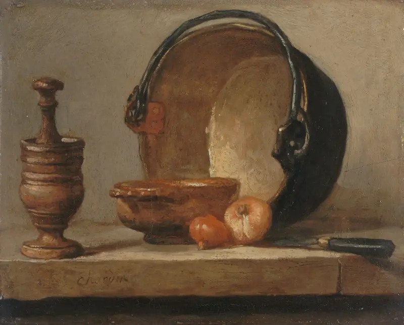 Stillleben mit Kupferkessel von Jean Siméon Chardin
