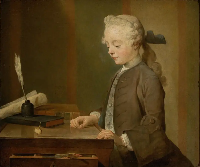 Porträtt av Auguste Gabriel Godefroy av Jean Siméon Chardin