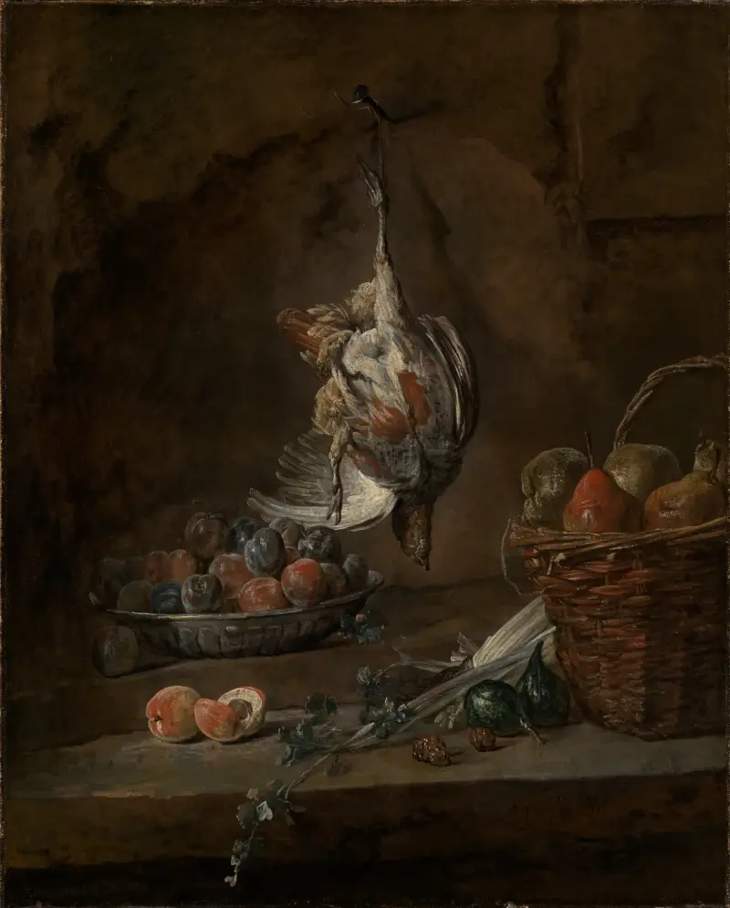 Stilleben med död rapphöna av Jean Siméon Chardin