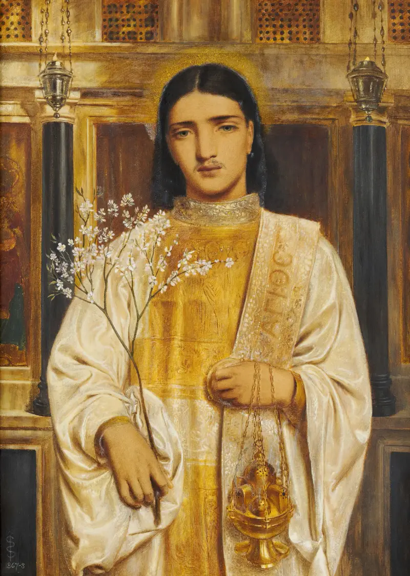 En helgon från den östliga kyrkan av Simeon Solomon