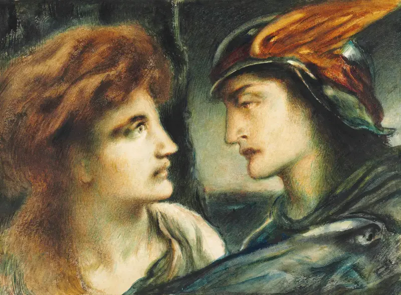 Merkur und Proserpina von Simeon Solomon