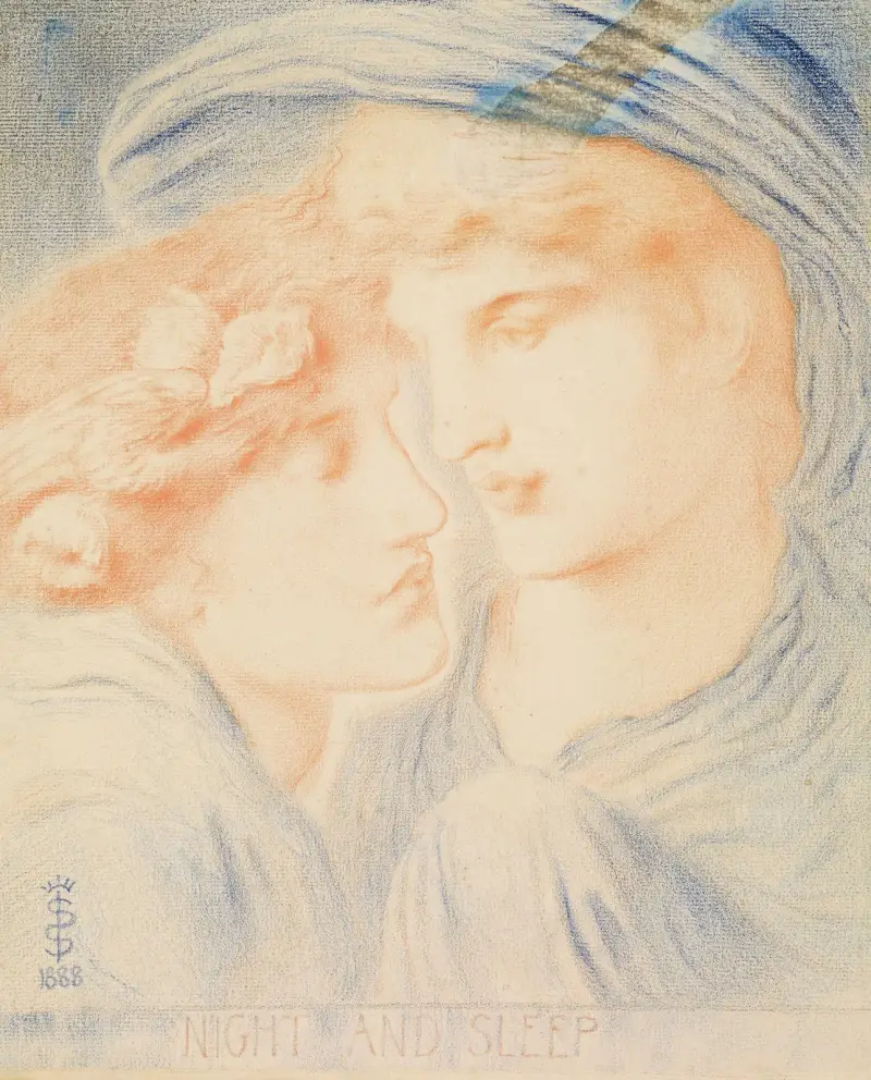 Nacht und Schlaf, 1888 von Simeon Solomon