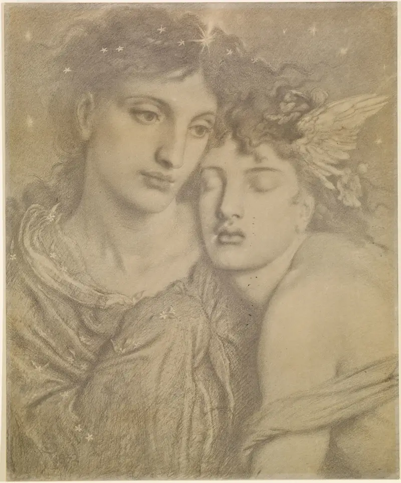 Noc a spánek, 1872, Simeon Solomon