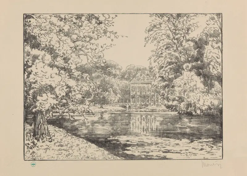 Schloss Duivenvoorde am Weiher Duivenvoorde II von Simon Moulijn