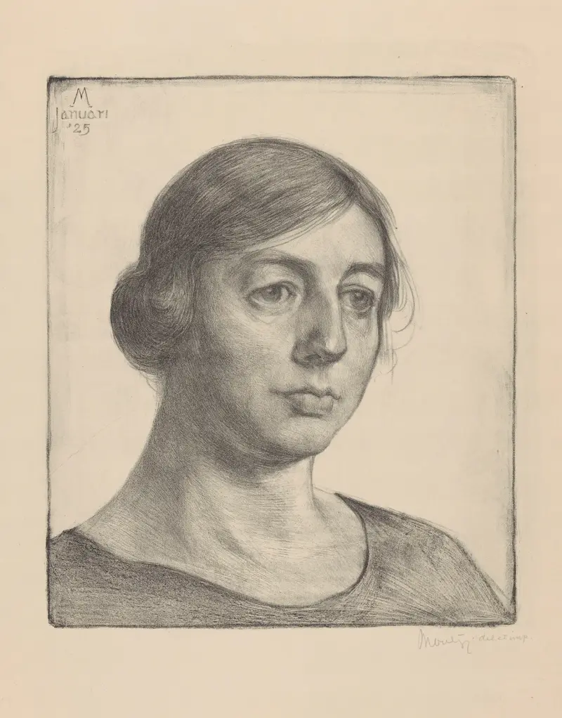 Porträtt av Henriëtte Haitsma Mulier, 1925 av Simon Moulijn