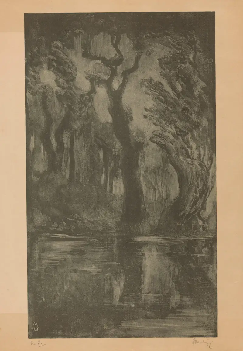 Wasser im Wald Droombos von Simon Moulijn