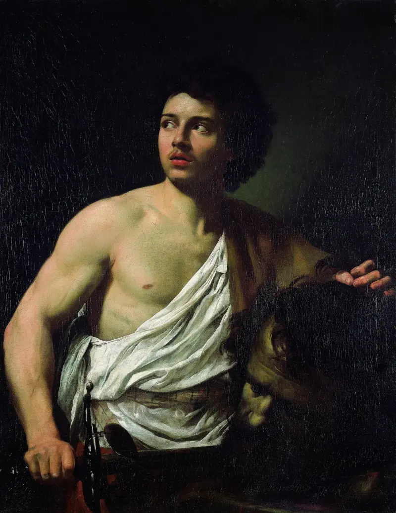 David med Goliats huvud av Simon Vouet
