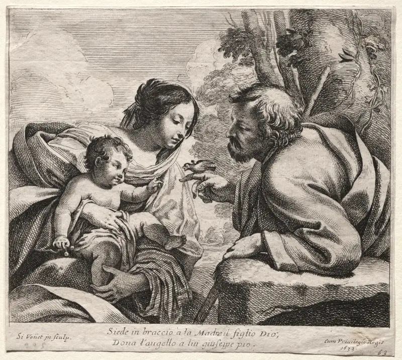 Holy Family av Simon Vouet