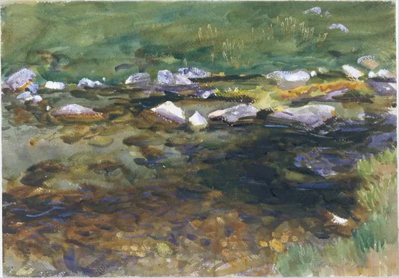 Bach und Wiese von John Singer Sargent