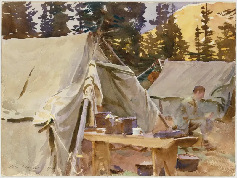 Tábor u jezera O'Hara, John Singer Sargent