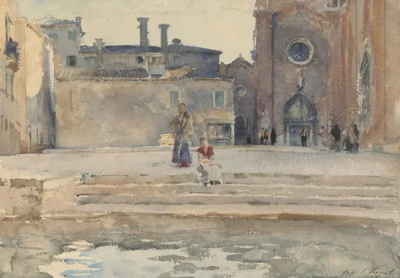 Campo dei Frari, Benátky, John Singer Sargent