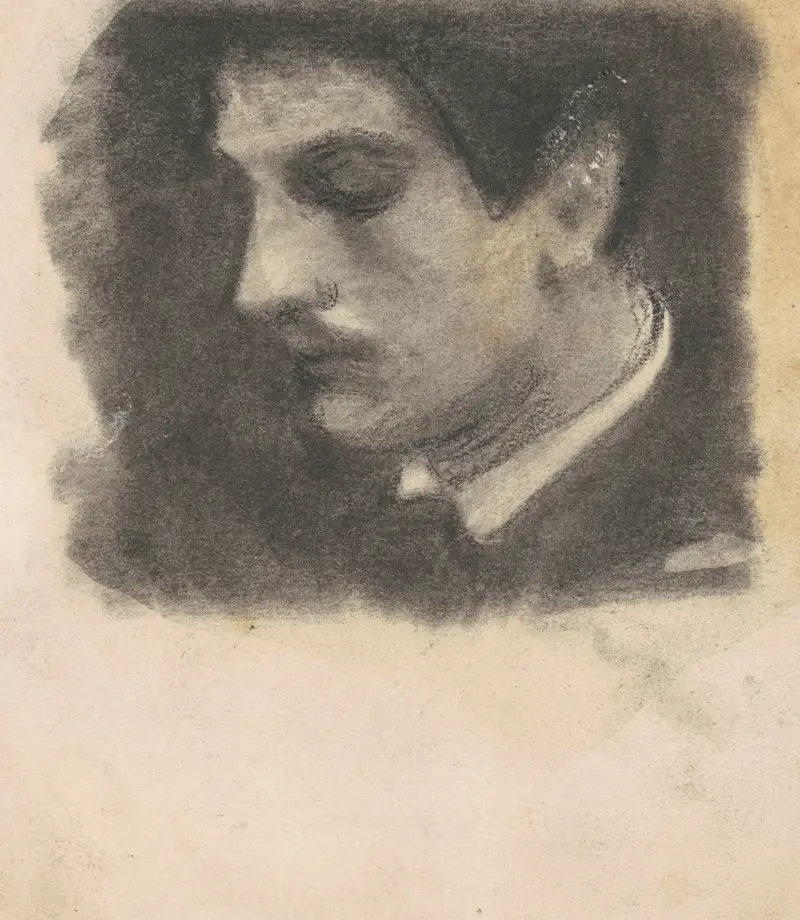 Studie eines Männerkopfes von John Singer Sargent