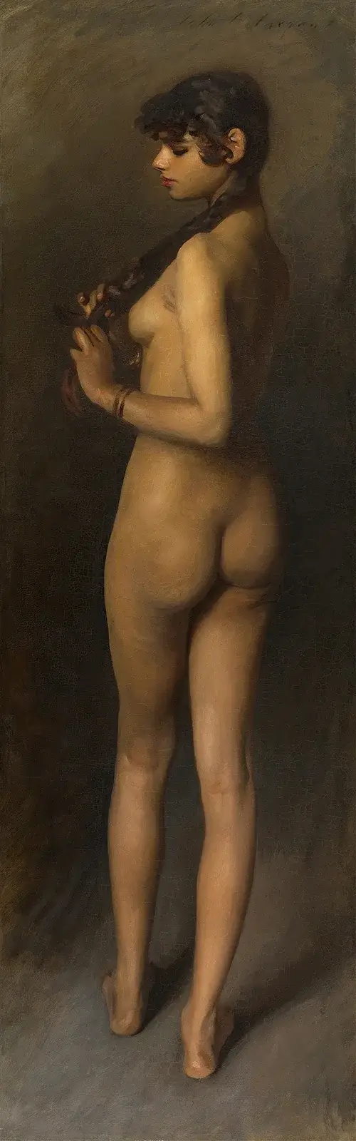 Life Study (Study of an Egyptian Girl) av John Singer Sargent