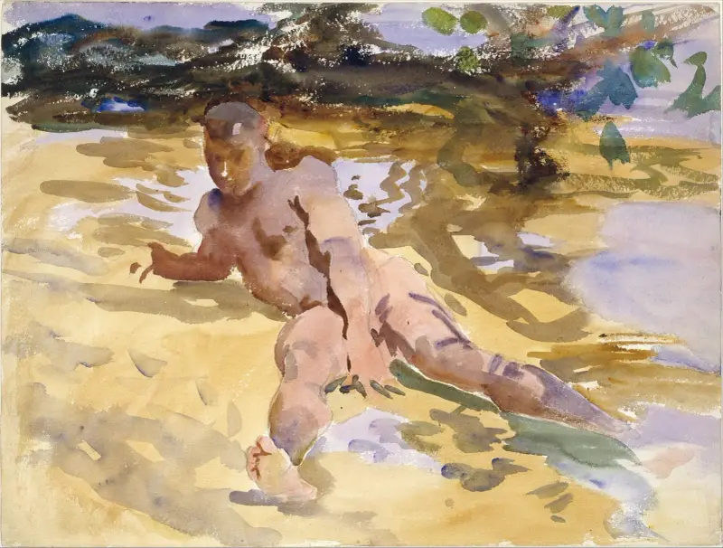 Mężczyzna na plaży, Floryda, John Singer Sargent